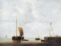 Hoeker marine Willem van de Velde el Joven barco paisaje marino